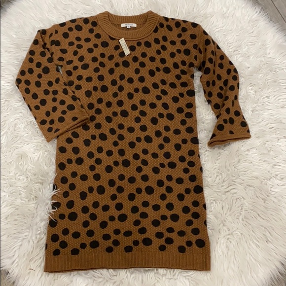 NEW • Madewell • Leopard Print Sweater Dress XS - Picture 4 of 5